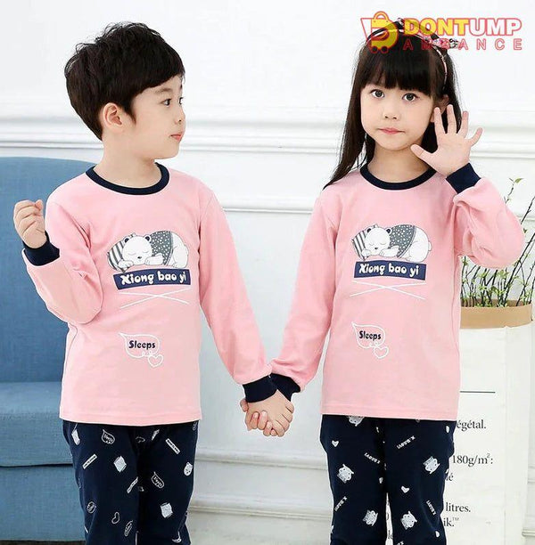 Pink Sleeping Bear Kids Night Suit Baby &amp; Baba