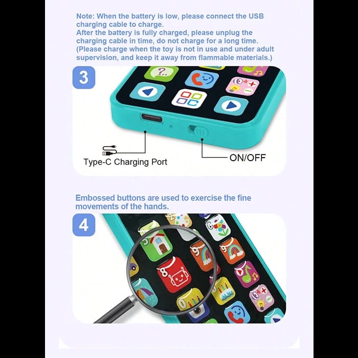 Rechargeable Baby Y-Phone with LED Lights