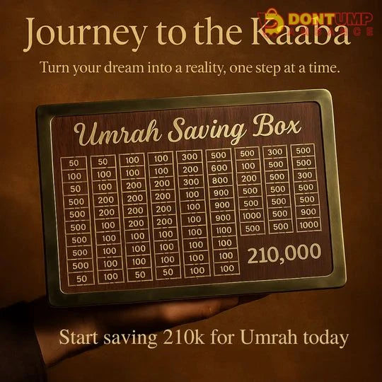 Umrah Saving Box - Save 210,000 for Umrah | Smart Money Saving Box