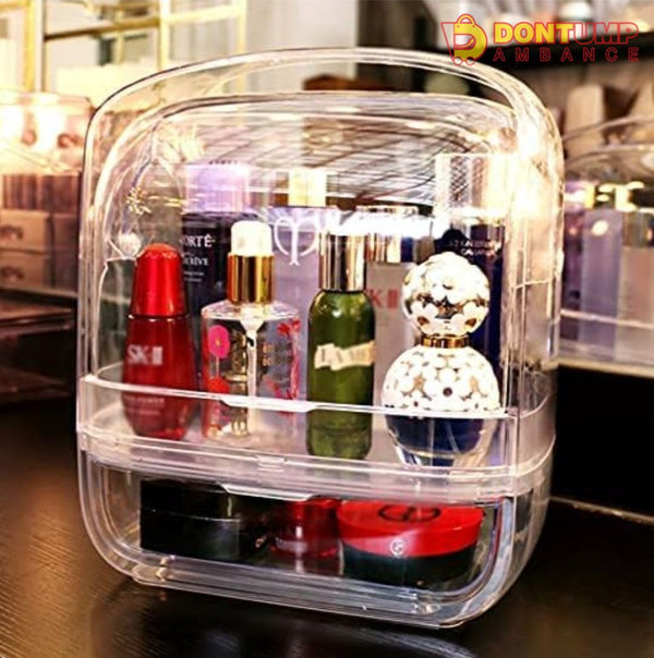 DESKTOP DUSTPROOF TRANSPARENT COSMETIC ORGANIZER