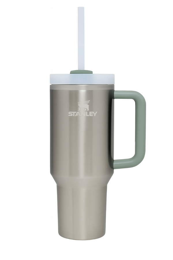 Stanley Quencher Tumbler with Straw – 40oz Stainless Steel Travel Mug with Handle