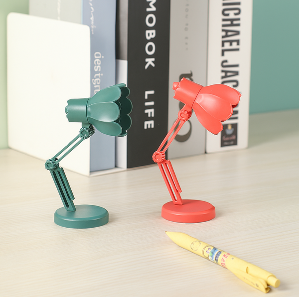 Mini Flower-Shaped Adjustable LED Desk Lamp – Cute & Colorful Table Light