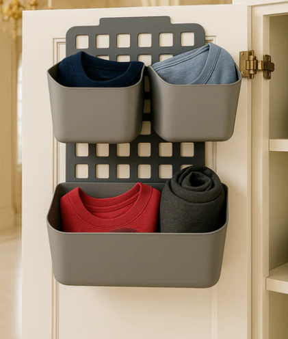 Over-the-Door Wall Mounted Storage Organizer Bins