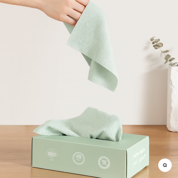 Pack of 20 reusable rags tissue box