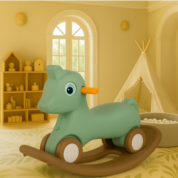Adorable Green Horse Rocker – Safe & Fun Ride-On Toy for Toddlers