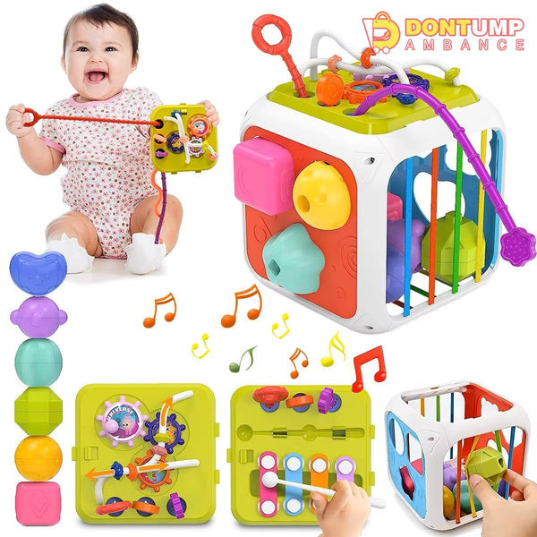Shape Sorting Box 7 In 1 Sensory Cube