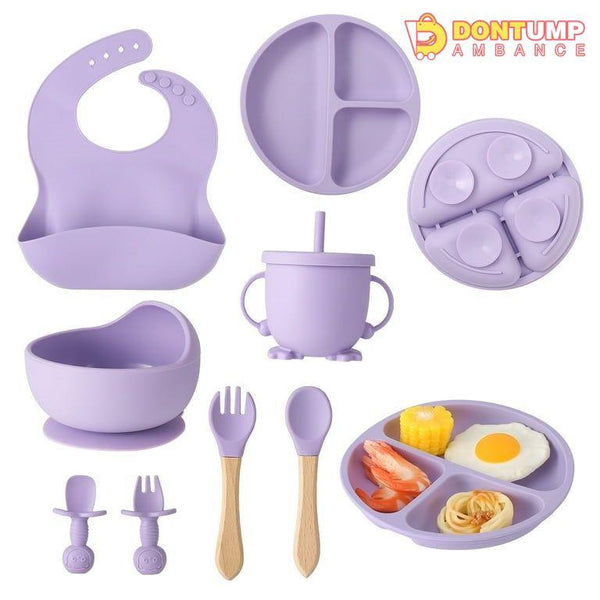 Silicone Utensil/Feeding Set 8 Pc