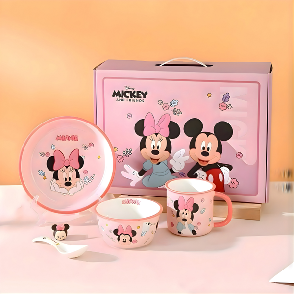 DISNEY MICKEY CERAMIC 4 PIECES BOWL SET