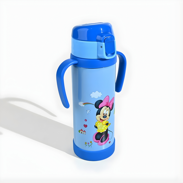 DISNEY MINNIE MOUSE & FRIENDS STAINLESS STEEL WATER BOTTLE INSULATED & LEAK-PROOF DESIGN