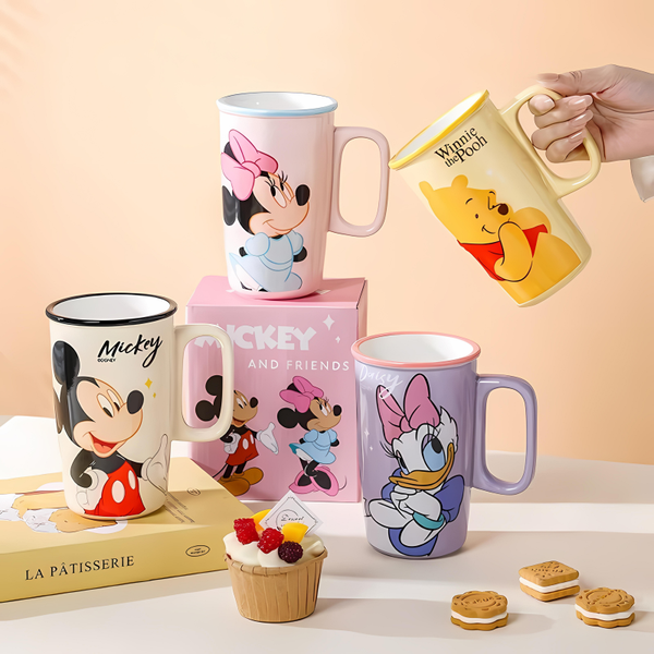 DISNEY MICKEY & FRIENDS PORCELAIN COFFEE MUG PREMIUM GIFT BOX PACKAGING