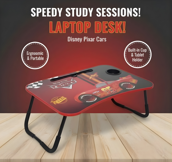 CHILDREN’S LAPTOP DESK – PORTABLE STUDY TABLE WITH CUP HOLDER