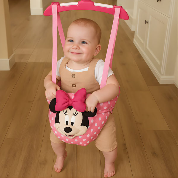 MINNIE MOUSE PINK BABY DOOR JUMPER – LUXURY COMFORT & FUN BOUNCER