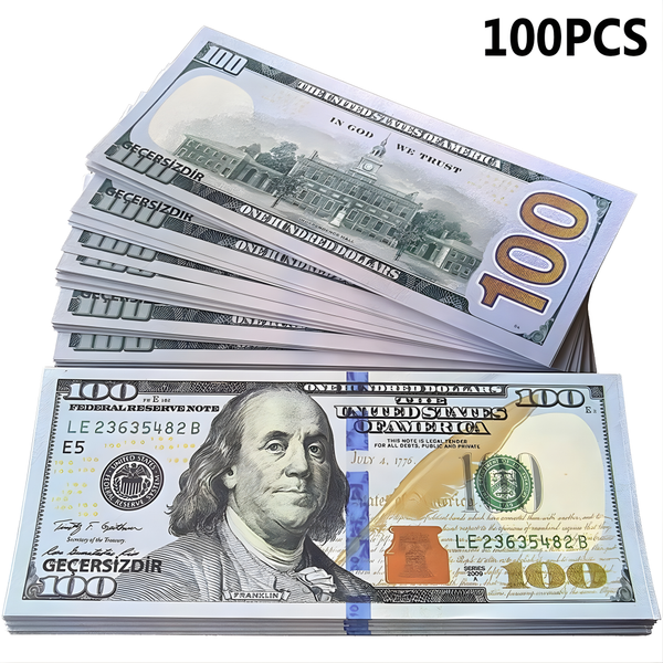 100 PCS $100 and $50 Prop PAPERS