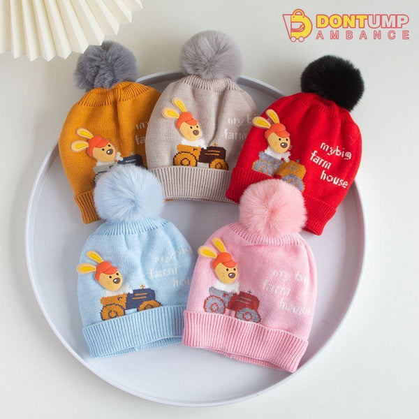 Winter Woolen Cap With 1 Pom Pom My Big Farm