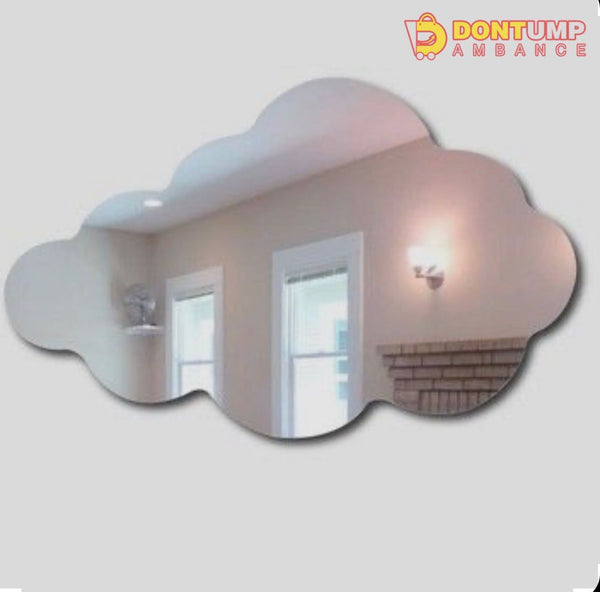 Cloud Shaped Acrylic mirror wall stickers 15 inch size