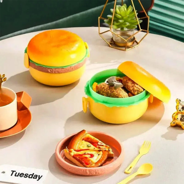 Burger Shape Lunch Box (3 Layer Container)