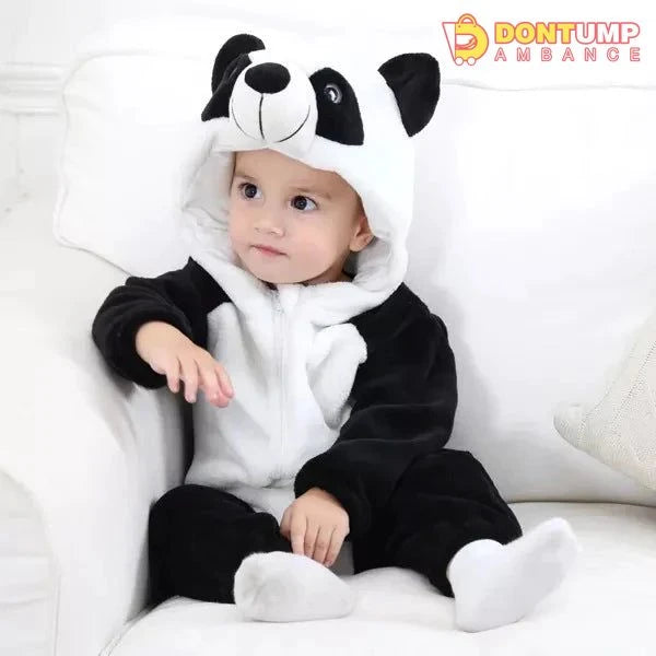 Animal Soft Fleece Costume Jumpsuit Panda
