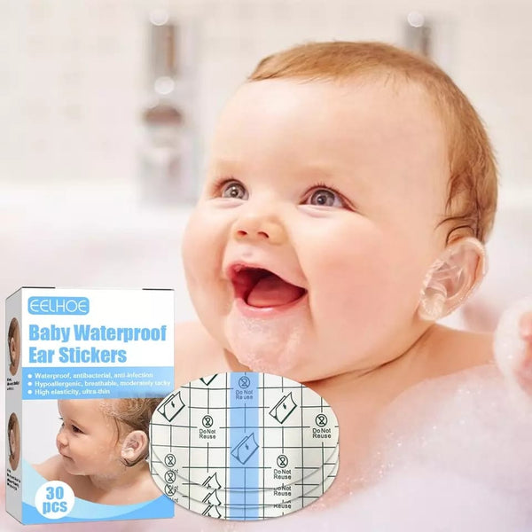 30pcs Baby Waterproof Ear Stickers Bath Swimming Infant Newborn Ear Care Paste