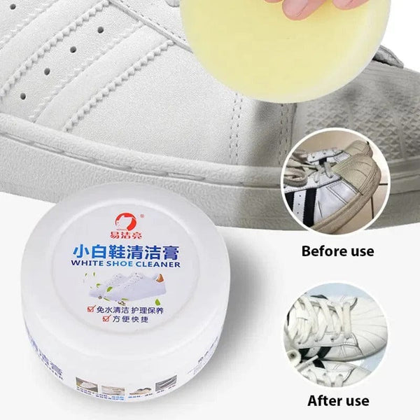 Shoes Stain Whitening Cleansing Cream, Shoe Yellow Edge Cleaner With Sponge,