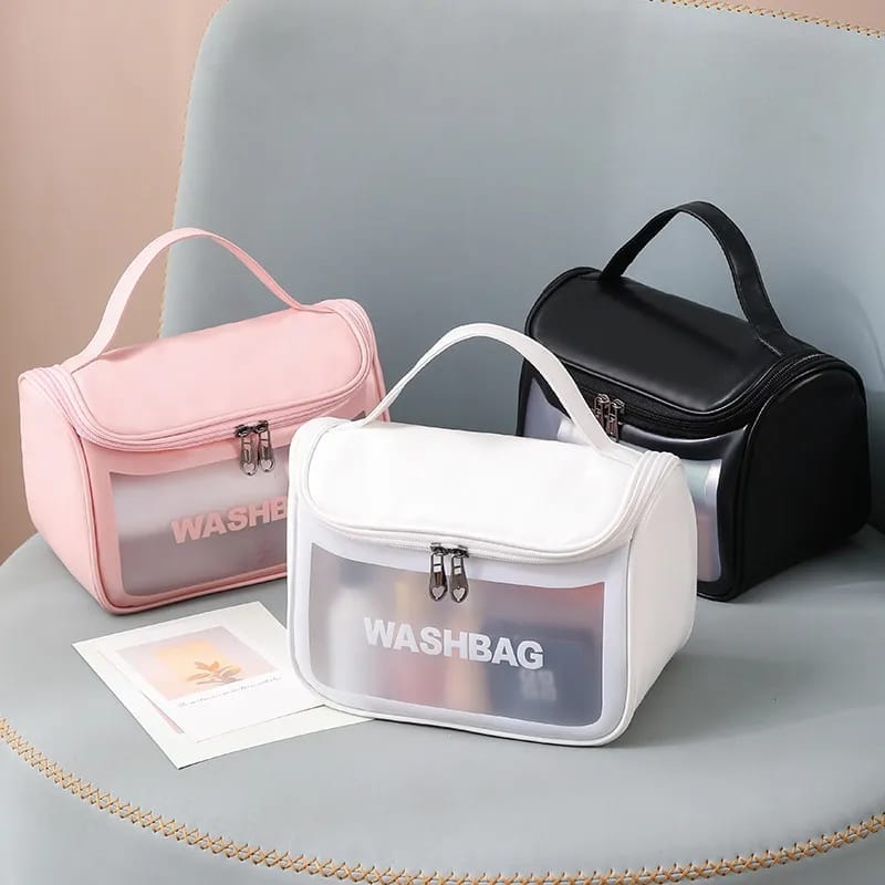 Transparent Cosmetic Organizer Bag for Women and Girls Travel Waterproof Toiletry Storage Bag