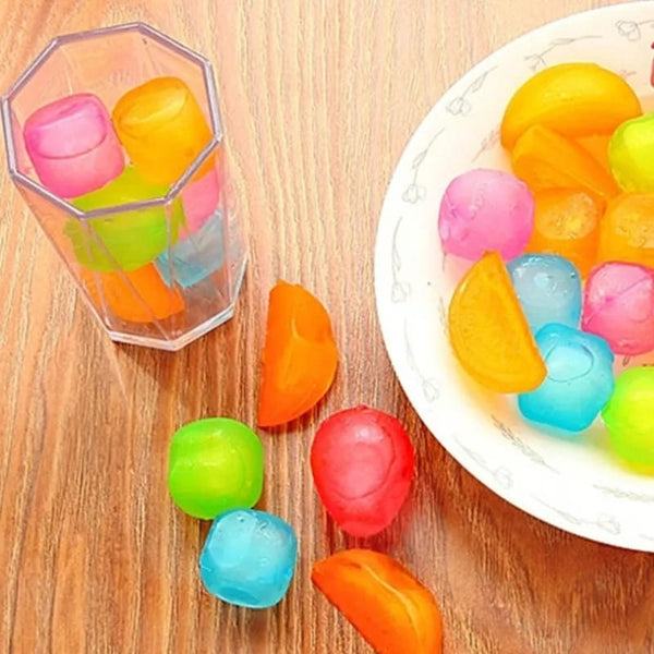 Fruits Shape Reusable Ice Cubes pack of 10pcs