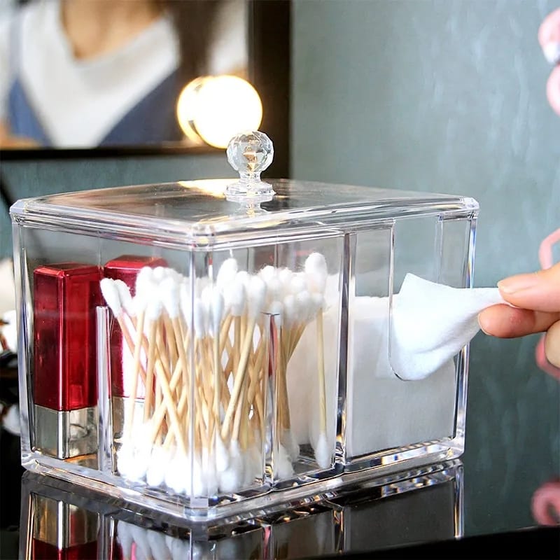 Acrylic Clear Transparent Cotton Box Makeup Bearing Storage Box