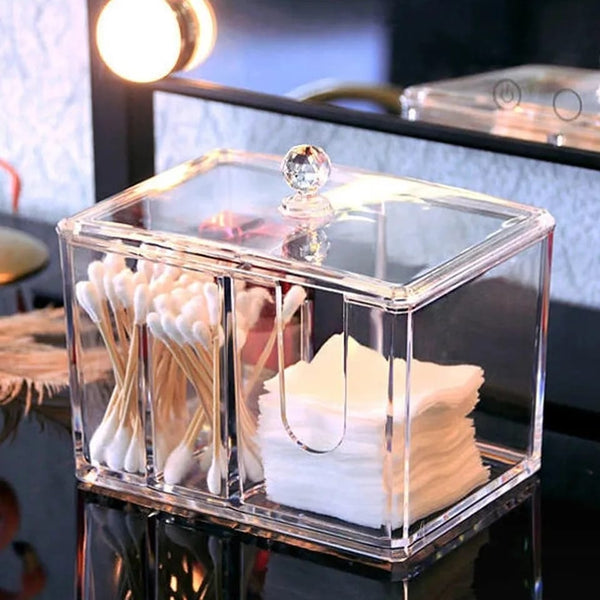 Acrylic Clear Transparent Cotton Box Makeup Bearing Storage Box