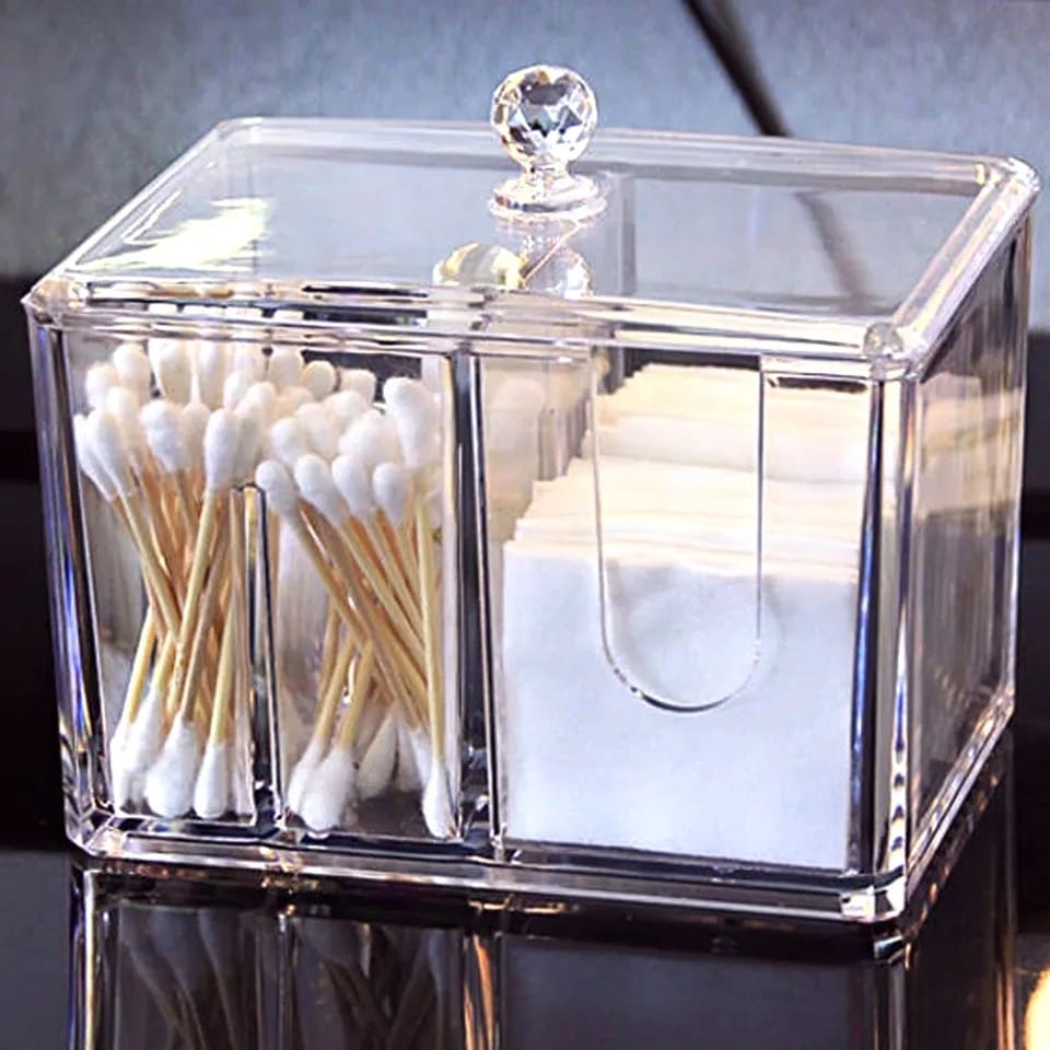Acrylic Clear Transparent Cotton Box Makeup Bearing Storage Box