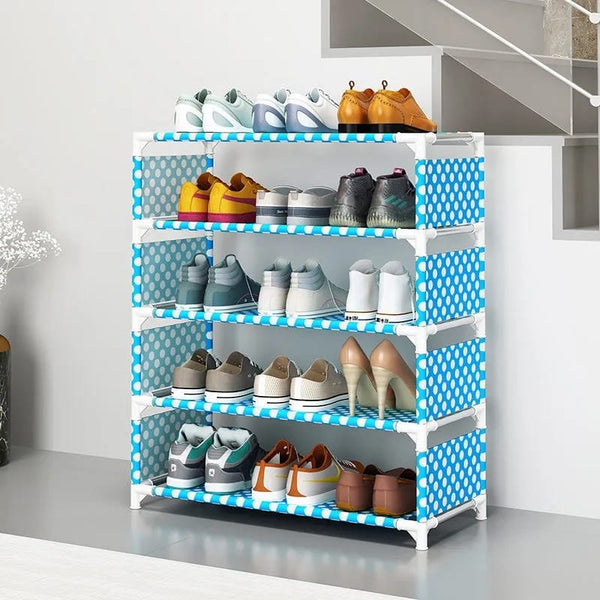 5 layer Foldable Printed Shoe Rack