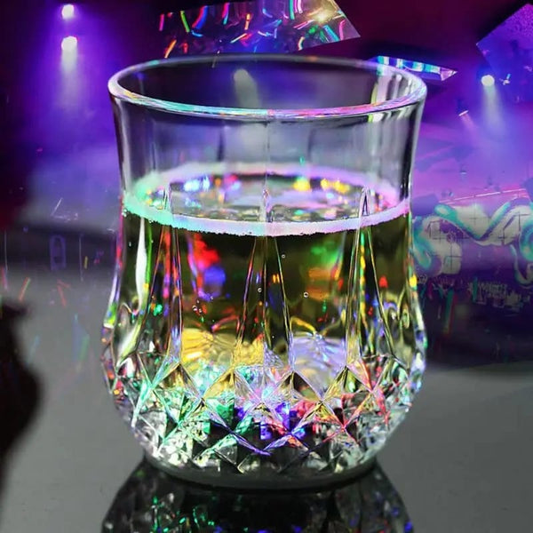 LED Flashing Glowing Water Glass Cup