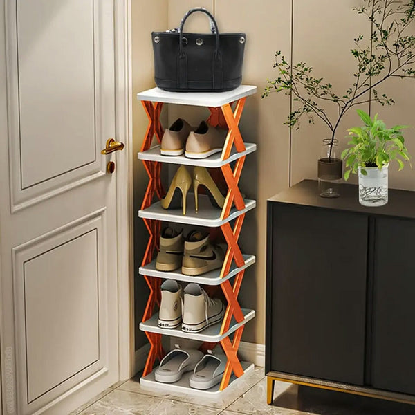 5 Layer Foldable Shoe Rack X Type