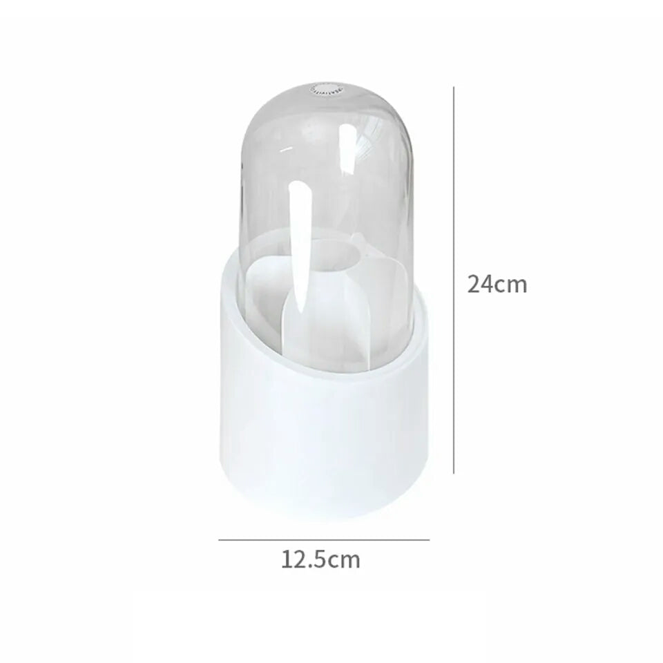 360 Degree Rotating Makeup Brush Holders Dustproof Cosmetic Brushes Storage Case Makeup Organizer with Lid