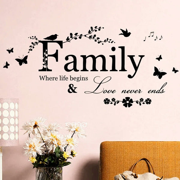 Family Letter Quote Wall Sticker