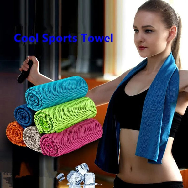 Outdoor sport ice rapid instant cooling microfiber quick .dry ice towel fitness