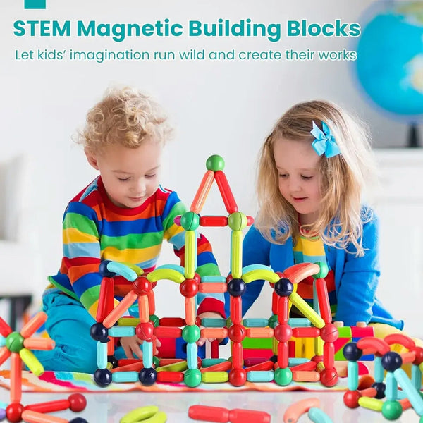 Magnetic Blocks Bar Toy, Magnetic Sticks & Balls Building Blocks Toys