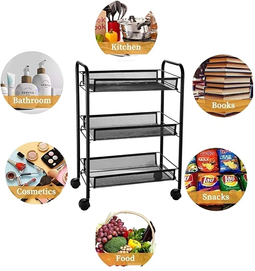 Multipurpose Kitchen Serving Storage Trolley