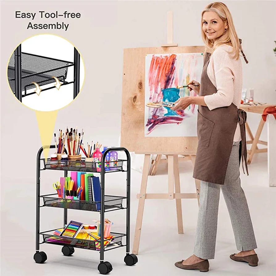 Multipurpose Kitchen Serving Storage Trolley