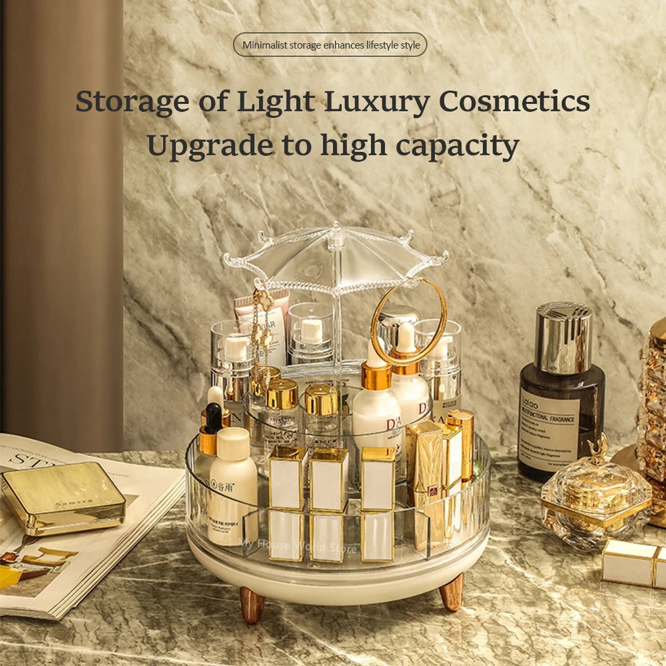 Rotating Makeup Organizer,360° Spinning Cosmetic Storage