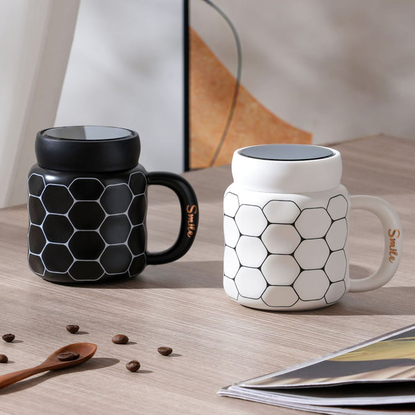 Honey Print Smile Handle Mug