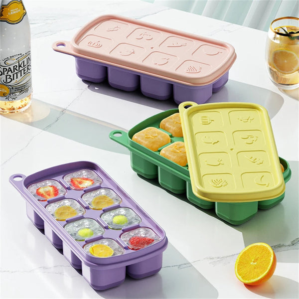 New Silicone Ice tray with lid