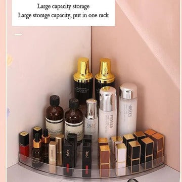 Acrylic Triangle Corner Organizer, Multi Layer Space Saving Solution