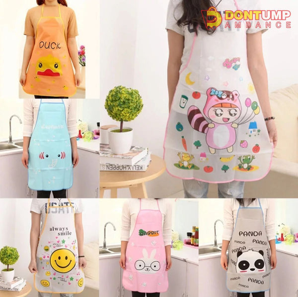 PRINTED SILICONE KITCHEN APRON BIB