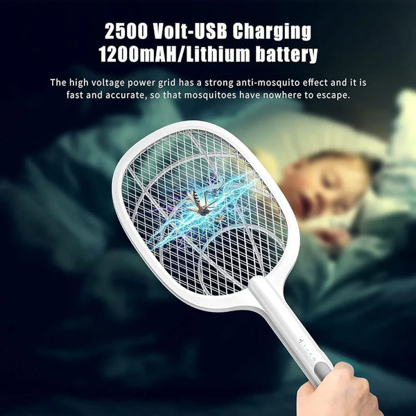 Electric Rechargeable Mosquito Killer Racket Lamp