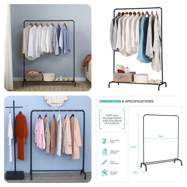 Heavy Duty Garment Racks Indoor Bedroom Clothing Hanger