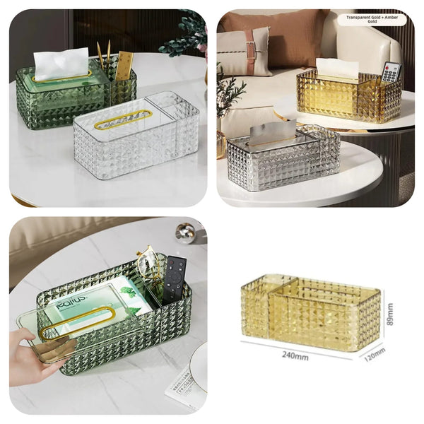 Crystal Diamond Cut Tissue Box Random Colours