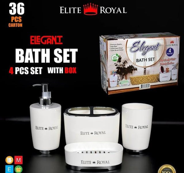 Pack Of 4 - Elegant Bath Accessories Set