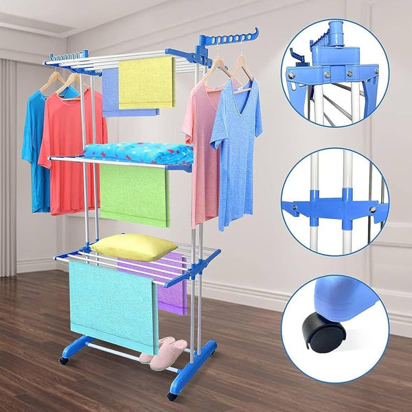 Clothes Drying Rack with Multiple Layers