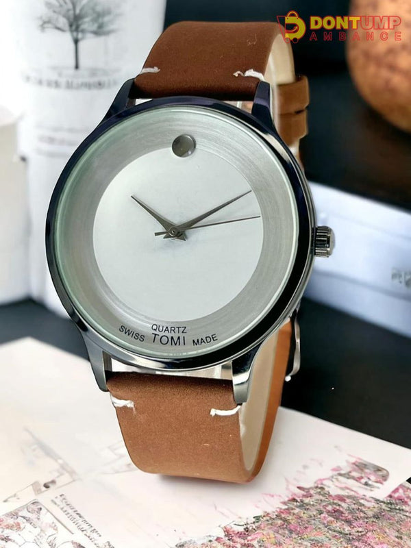 TOMI Mens  High Quality Leather Watches for Men