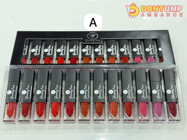Glowing Face Velvet Matt Lipgloss  12 pcs pack