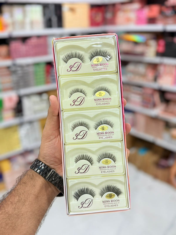 Miss Rose 3D Eyelashes  Pack of 10 mix lashes